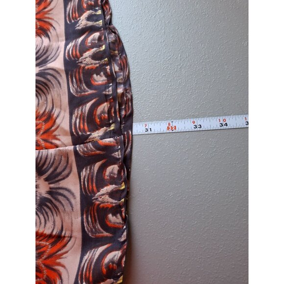 Love Fire Fit Flare Mini Dress S Purple Feather Print Flutter Sleeve Cottagecore - Picture 8 of 8